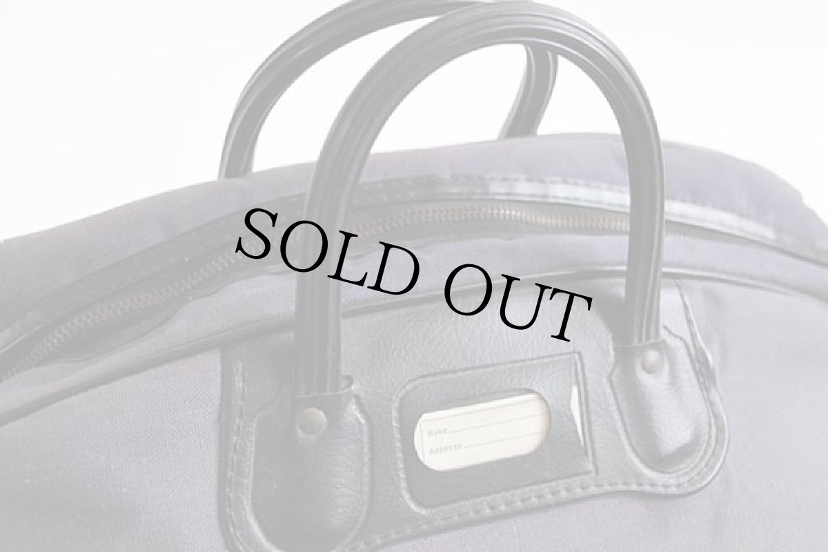 画像5: 50s 米軍 U.S.NAVY フロッキープリント ボストンバッグ ナス紺 フェード (5)