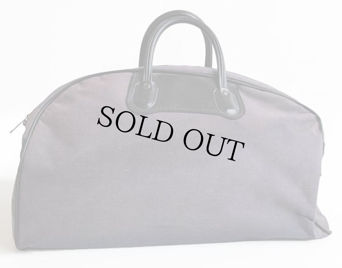 画像2: 50s 米軍 U.S.NAVY フロッキープリント ボストンバッグ ナス紺 フェード (2)