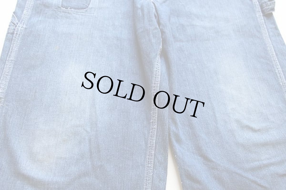 画像9: 50s PENNEY'S PAYDAY リメイク パッチワーク リペア インディゴ デニム ペインターパンツ w36 (9)