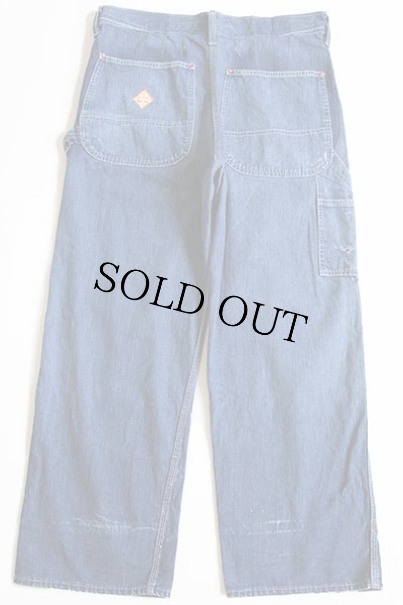 画像3: 50s PENNEY'S PAYDAY リメイク パッチワーク リペア インディゴ デニム ペインターパンツ w36 (3)