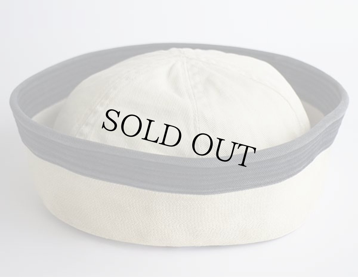 画像2: 30s 米軍 U.S.NAVY ネイビートリム コットン セーラーハット 白 (2)