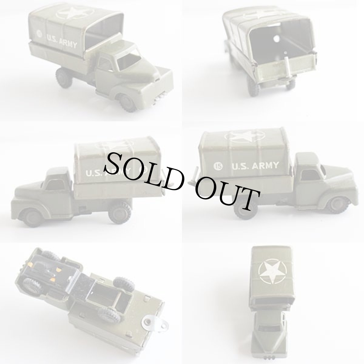 画像4: 60s 日本製 U.S.ARMY トラック AMBULANCE ブリキ ミニカー 3台セット (4)