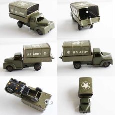 画像4: 60s 日本製 U.S.ARMY トラック AMBULANCE ブリキ ミニカー 3台セット (4)