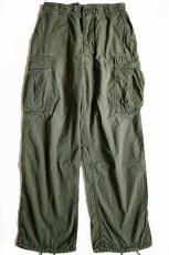 画像2: 60s 米軍 U.S.ARMY ジャングルファティーグパンツ 2nd ノンリップ オリーブグリーン M-R (2)
