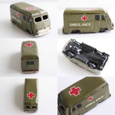 画像3: 60s 日本製 U.S.ARMY トラック AMBULANCE ブリキ ミニカー 3台セット (3)