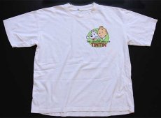 画像2: THE ADVENTURES OF TINTIN タンタン 両面プリント コットンTシャツ 白★タンタンの冒険 (2)