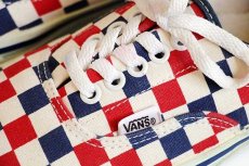 画像7: 90s USA製 VANSバンズ ERAエラ チェッカーフラッグ 紺×赤×白 7.5★スニーカー (7)