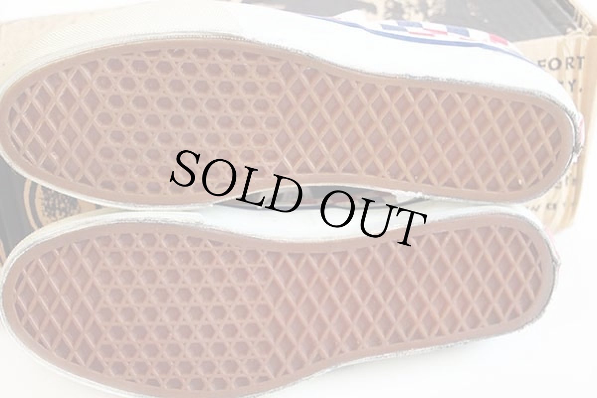 画像4: 90s USA製 VANSバンズ ERAエラ チェッカーフラッグ 紺×赤×白 7.5★スニーカー (4)