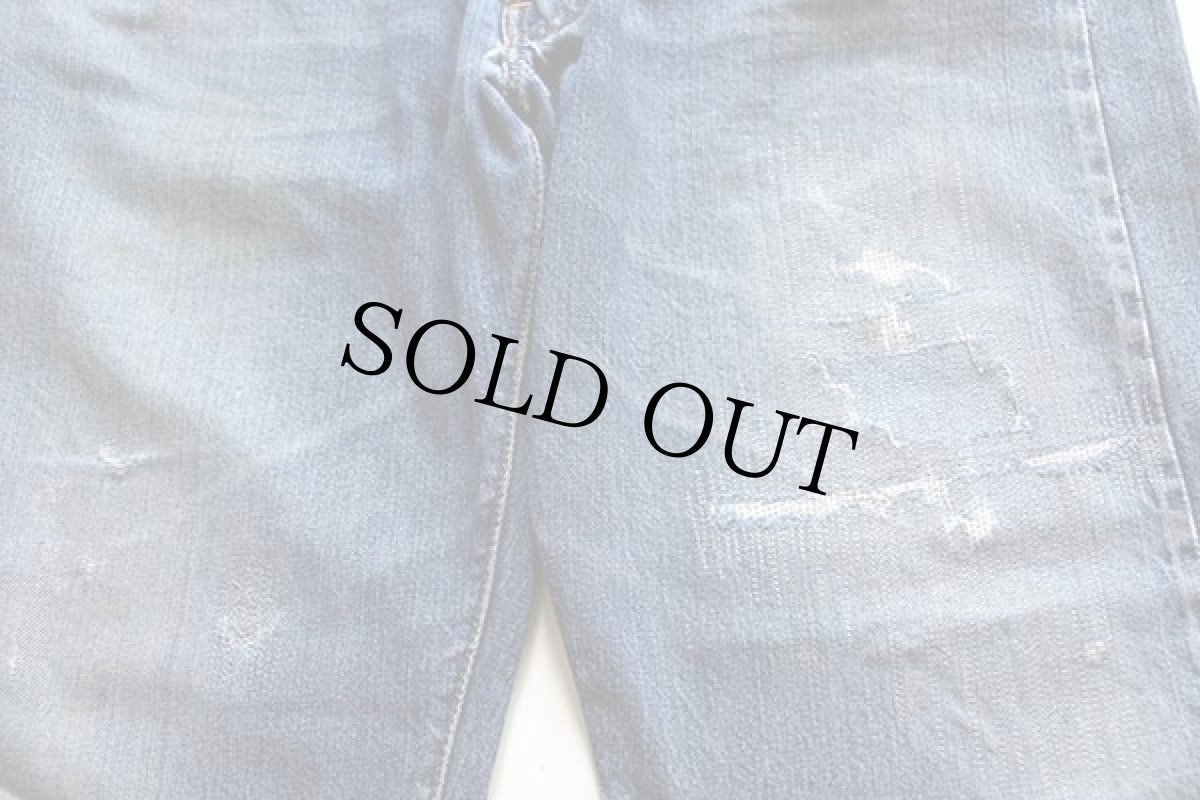 画像10: 60s LEVI'Sリーバイス 501 BIGE ダメージ デニムパンツ w38 (10)