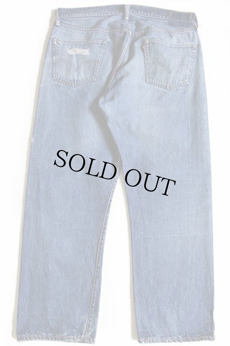 画像3: 60s LEVI'Sリーバイス 501 BIGE ダメージ デニムパンツ w38 (3)