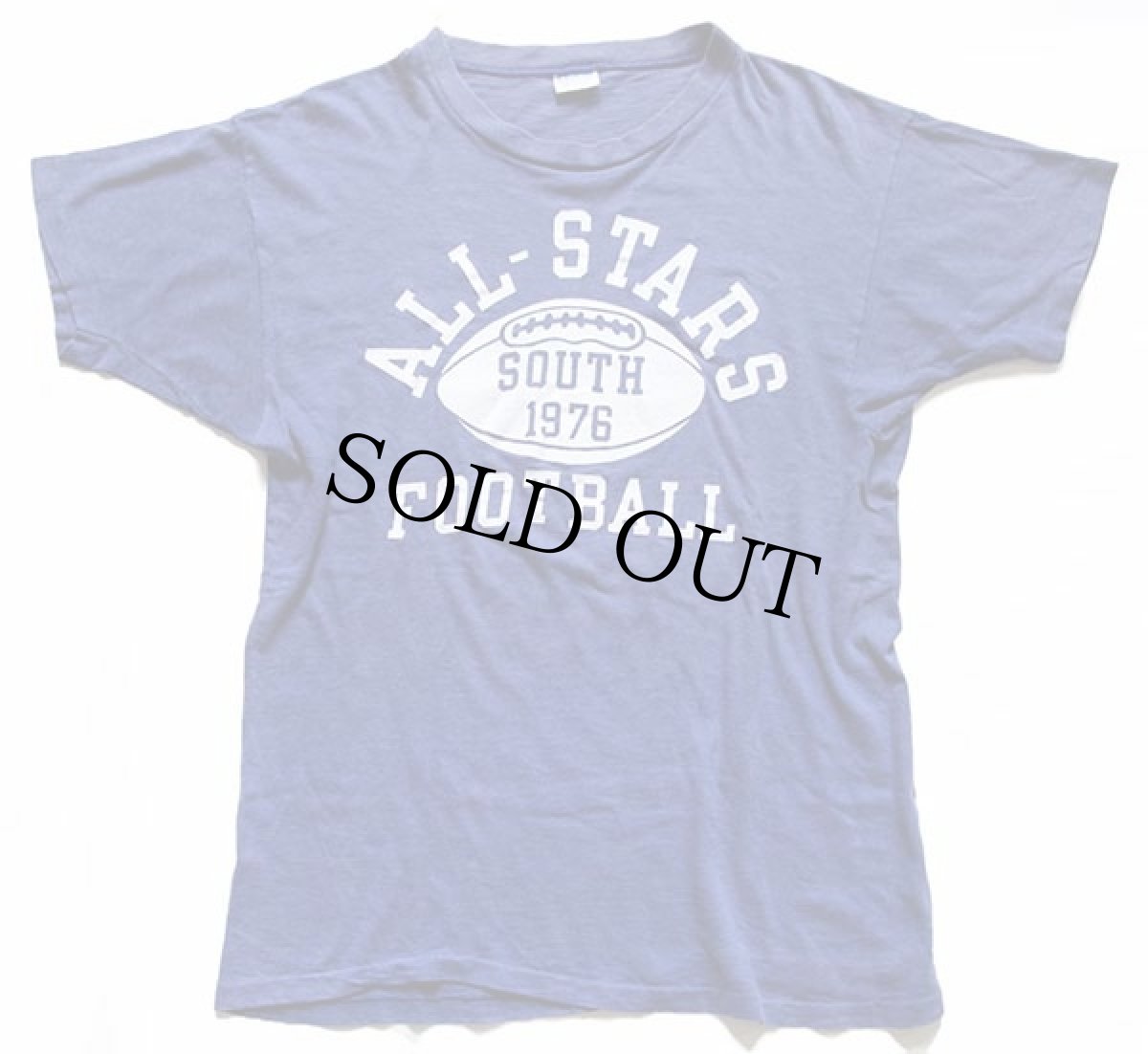 画像2: 70s USA製 Championチャンピオン ALL-STARS FOOTBALL コットンTシャツ 紺 M (2)