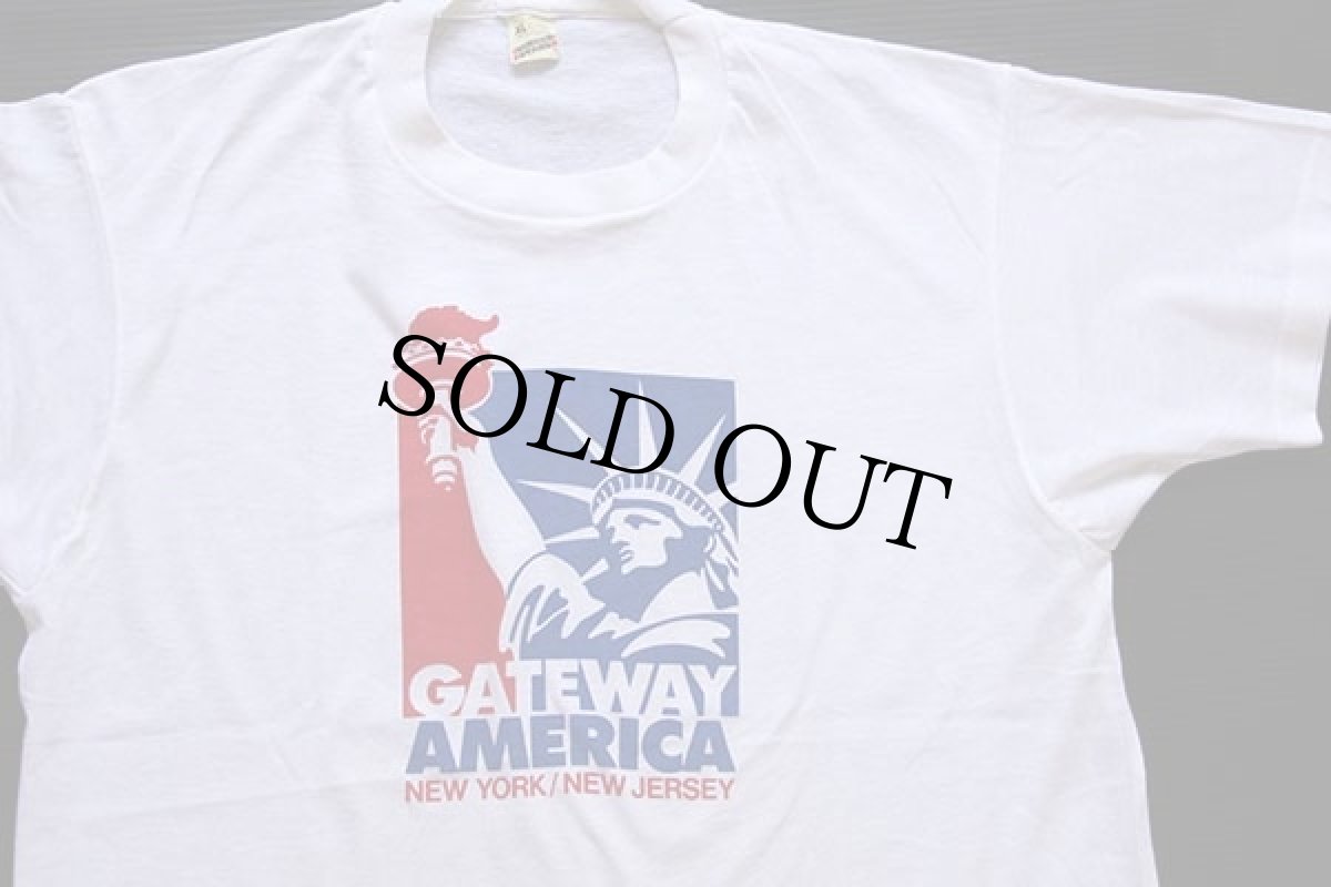 画像1: 80s USA製 GATEWAY AMERICA NEW YORK/NEW JERSEY 自由の女神 Tシャツ 白 XL (1)