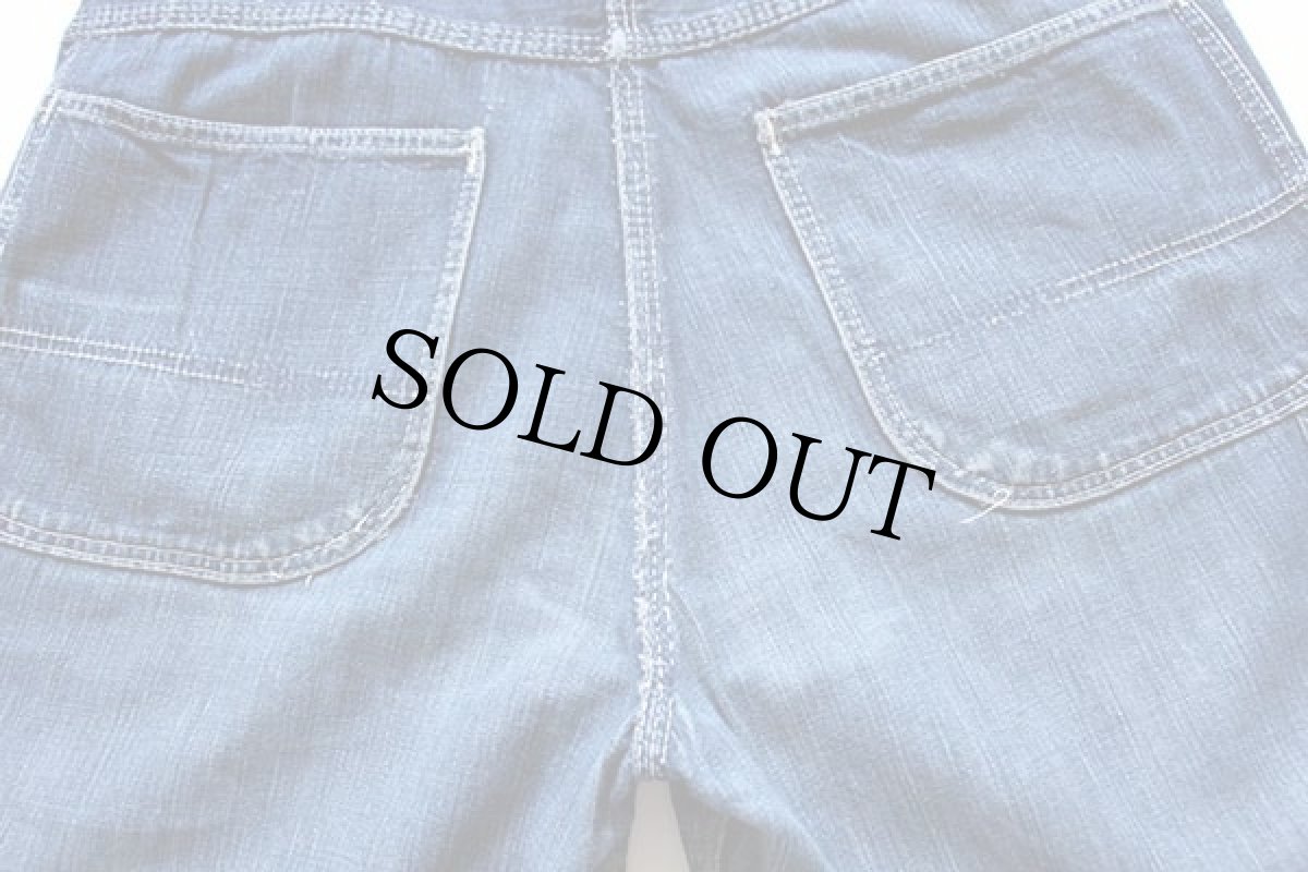 画像5: 50s UNKNOWN インディゴ デニム ペインターパンツ w30 (5)