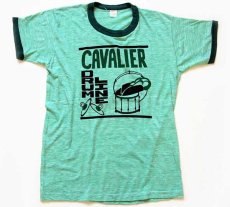画像2: 70s Velva Sheen CAVALIER DRUM LINE リンガーTシャツ 杢グリーン (2)