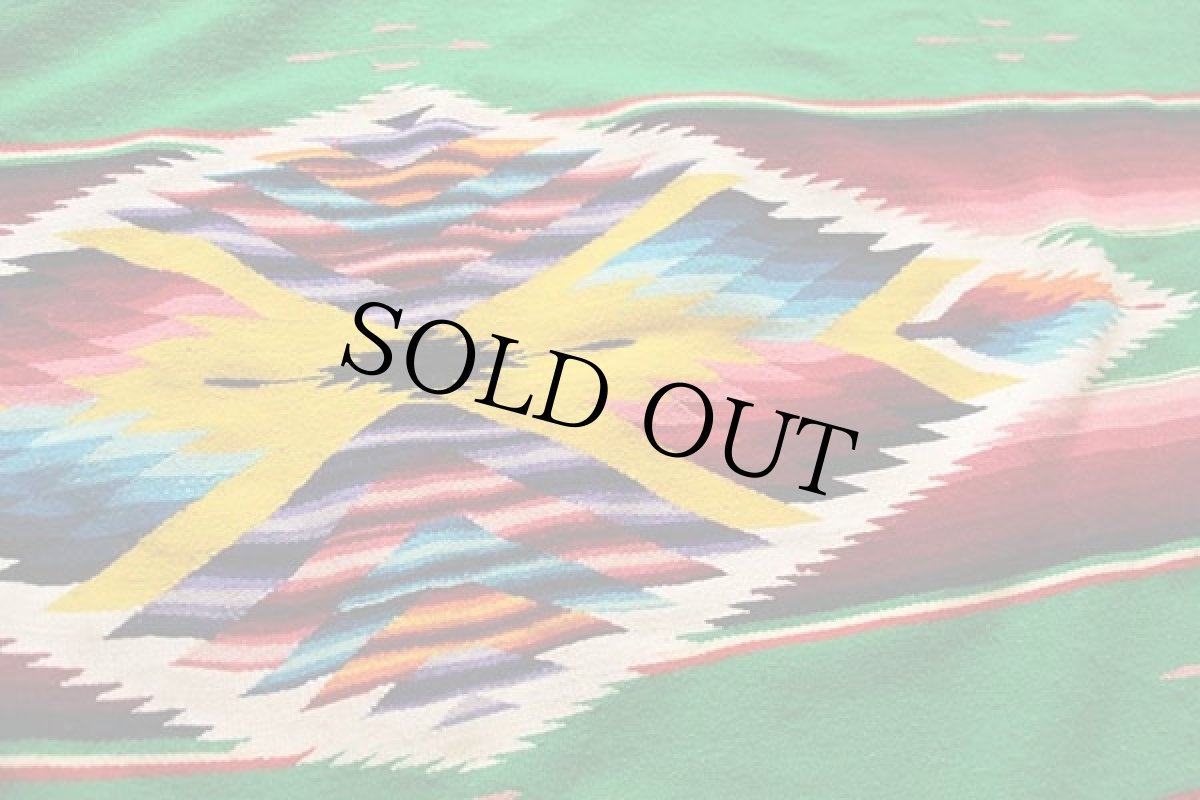 画像4: ビンテージ メキシカン ラグ サラペ 大判 (4)