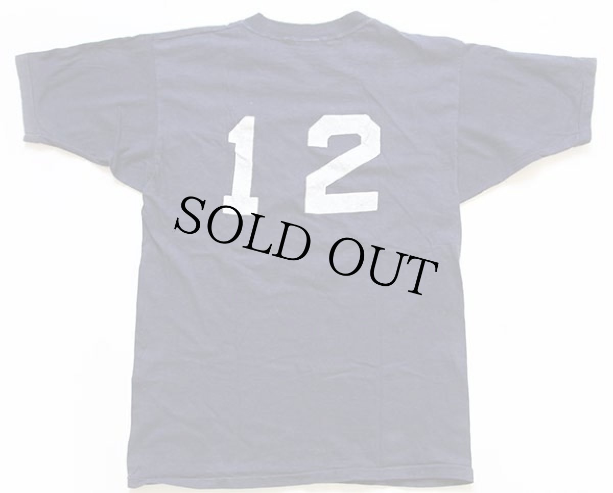 画像3: 70s USA製 mayo SPRUCE WANTAGH SEAFORD BASKETBALL 12 ナンバリング コットンTシャツ ナス紺 L (3)