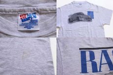 画像4: 90s USA製 Hanes ポルシェ RACING 両面プリント コットンTシャツ 杢ライトグレー L (4)