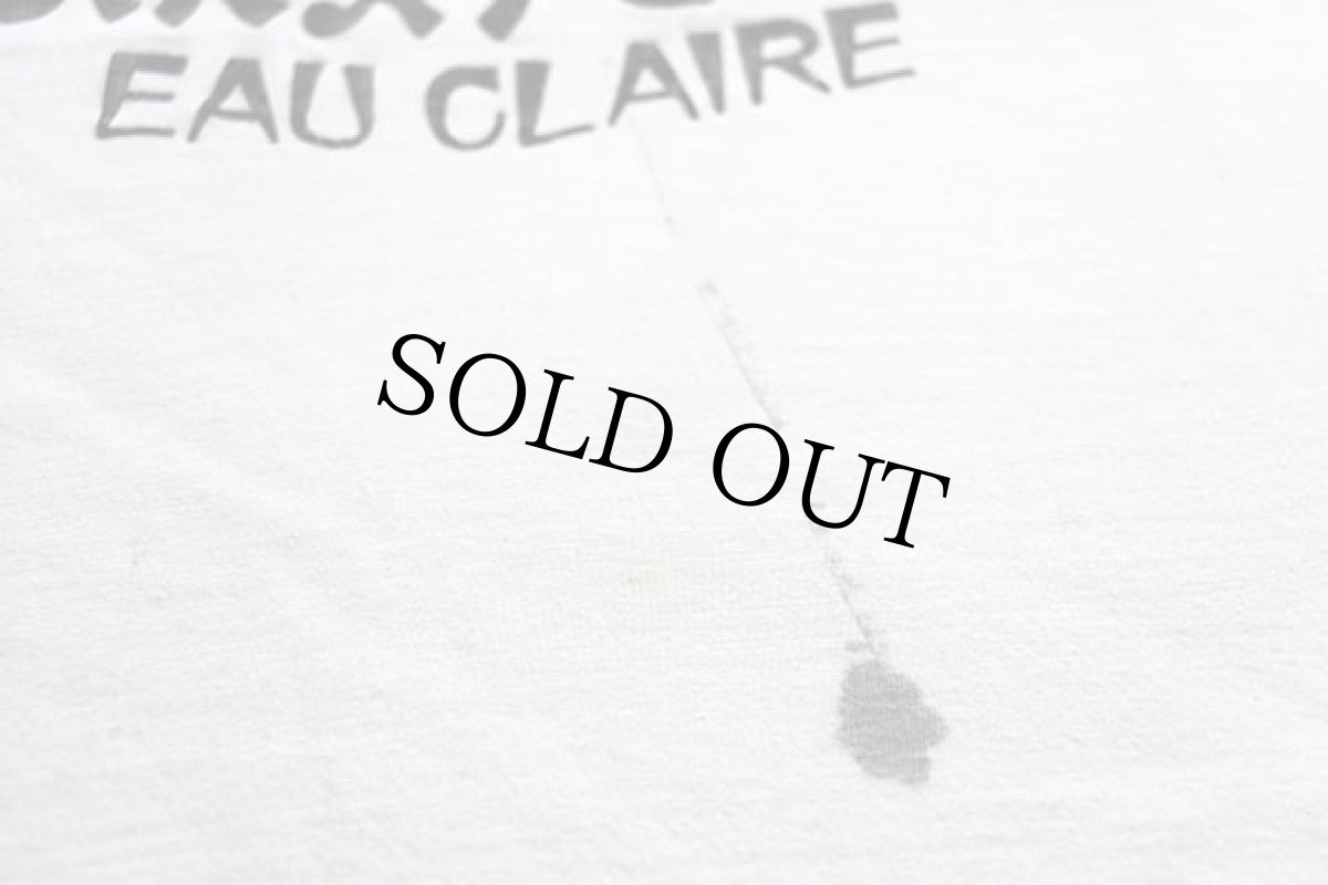 画像6: 80s WIS.GOJU-KAI KARATE-DO 剛柔流 空手道 フェルトプリント リンガーTシャツ ボロ 白×黒×赤 (6)