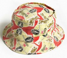 画像1: 70s EASY-TO-ROLL HAT Coors BEER 総柄 コットン バケットハット XL (1)