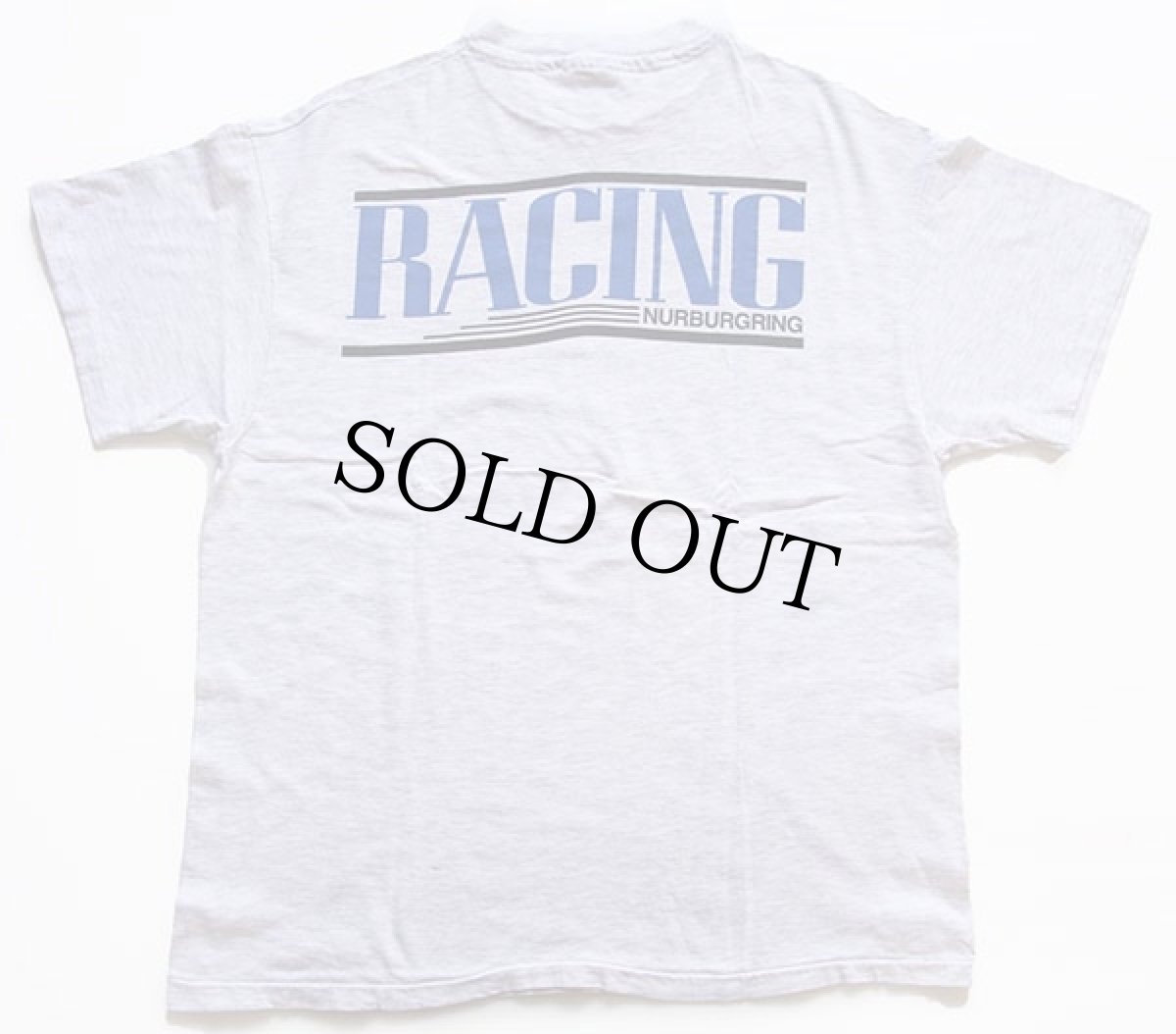 画像3: 90s USA製 Hanes ポルシェ RACING 両面プリント コットンTシャツ 杢ライトグレー L (3)