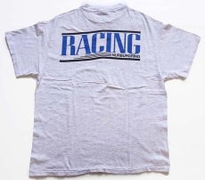 画像3: 90s USA製 Hanes ポルシェ RACING 両面プリント コットンTシャツ 杢ライトグレー L (3)