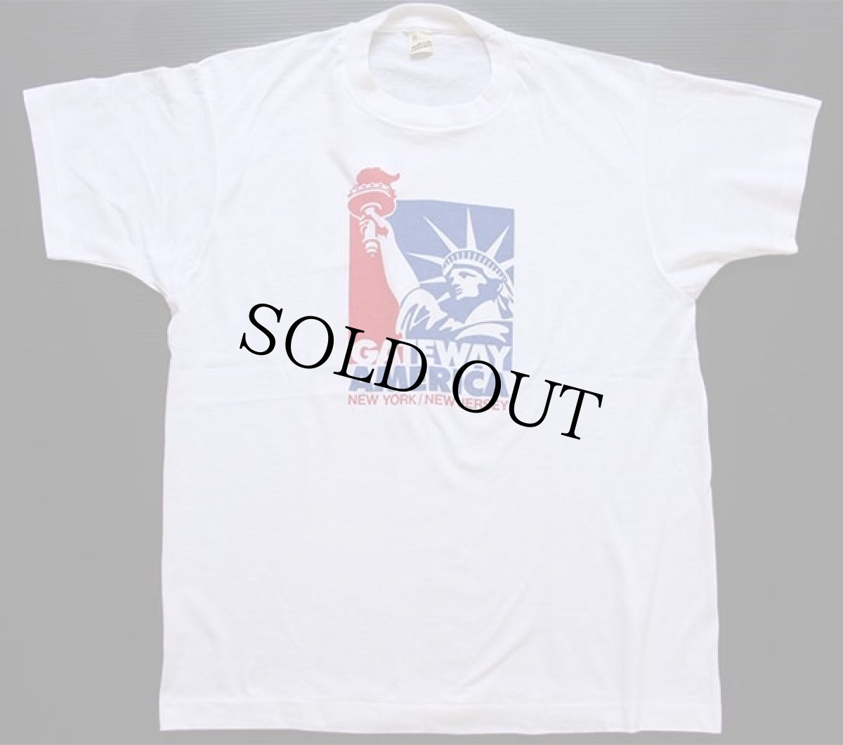 画像2: 80s USA製 GATEWAY AMERICA NEW YORK/NEW JERSEY 自由の女神 Tシャツ 白 XL (2)