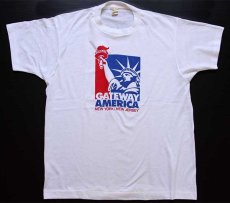 画像2: 80s USA製 GATEWAY AMERICA NEW YORK/NEW JERSEY 自由の女神 Tシャツ 白 XL (2)