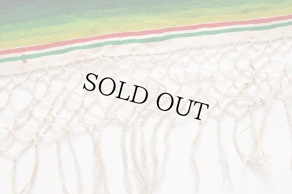 画像5: ビンテージ メキシカン ラグ サラペ 大判 (5)