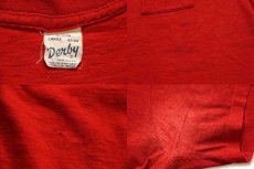 画像6: 70s USA製 UNIDOS EN LA LUCHA UNITED FARMWORKERS 染み込みプリント コットン ポケットTシャツ 赤 L (6)