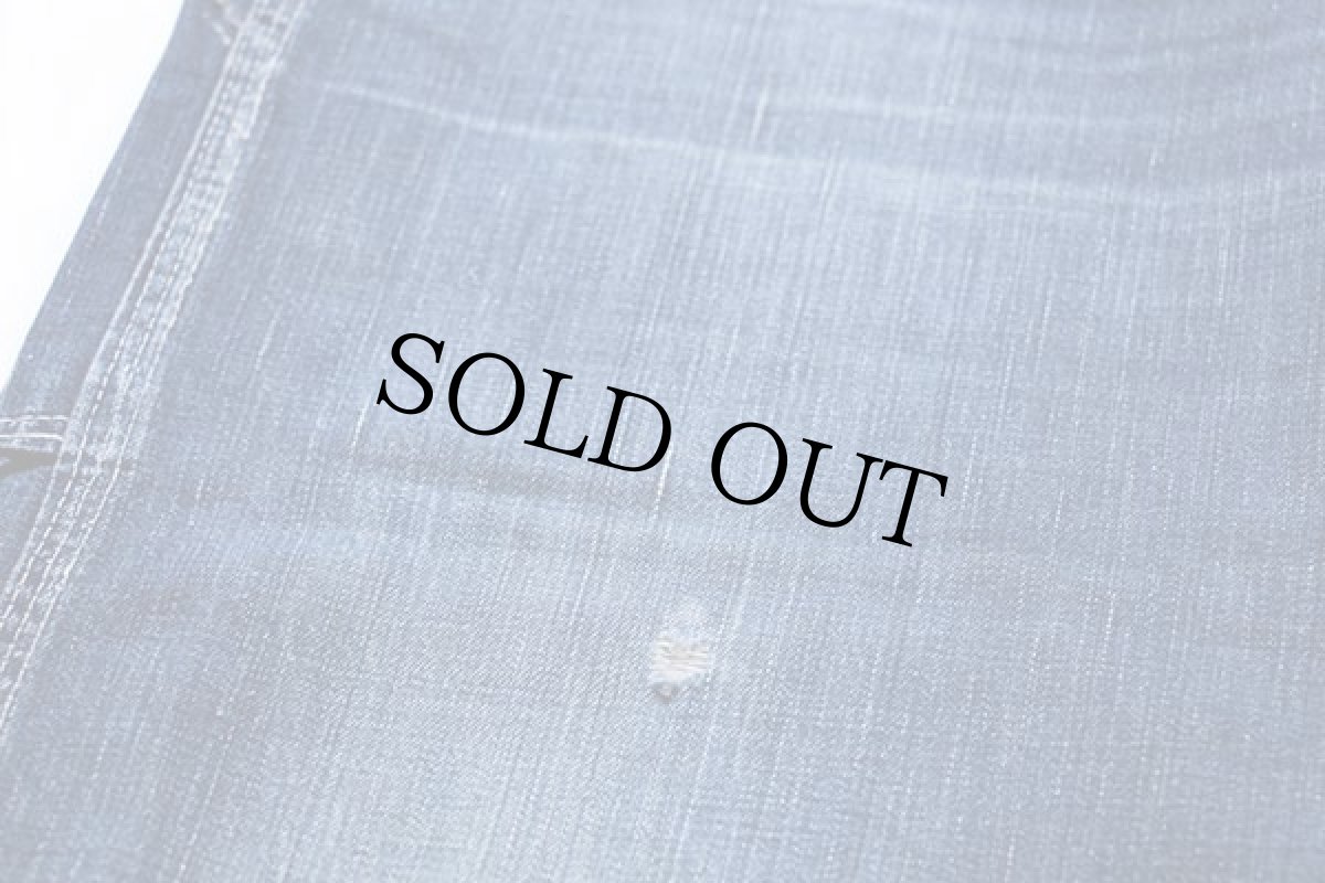 画像9: 50s UNKNOWN インディゴ デニム ペインターパンツ w30 (9)