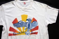 画像1: 70s Hanes Thunderbar Bird 染み込みプリント コットンTシャツ 白 M (1)
