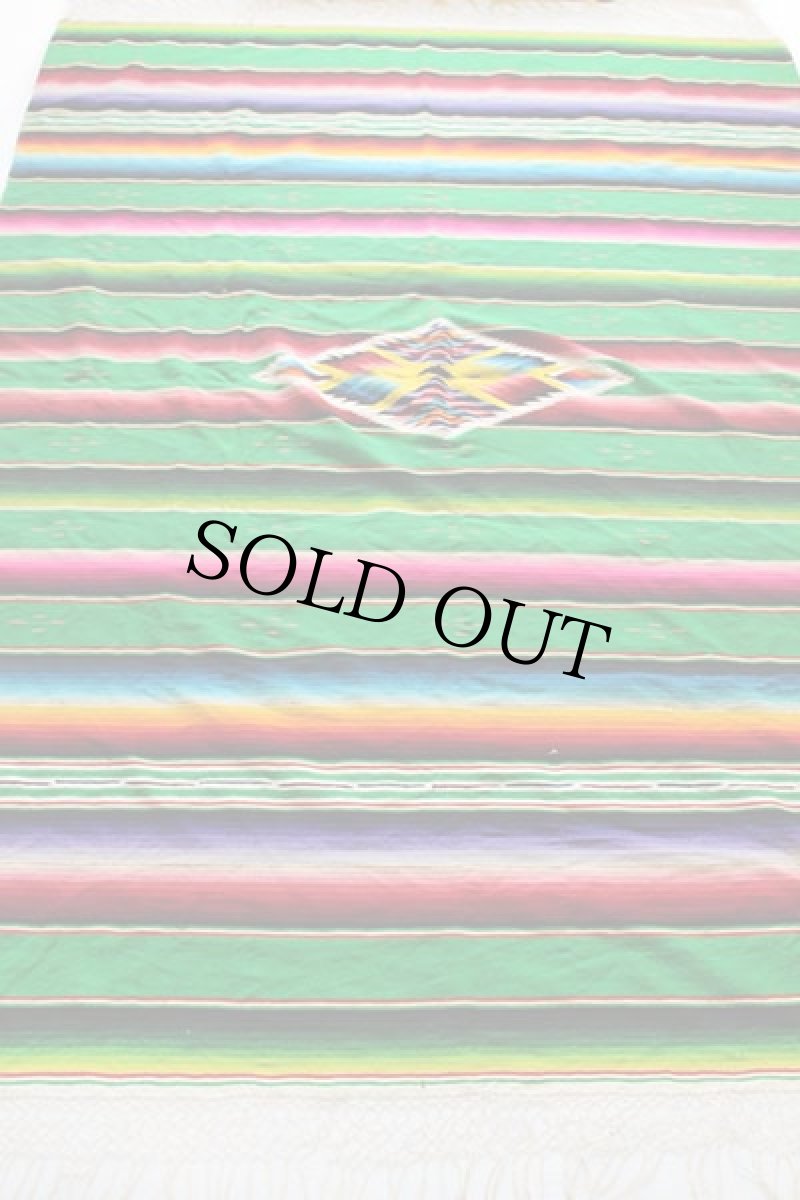 画像2: ビンテージ メキシカン ラグ サラペ 大判 (2)