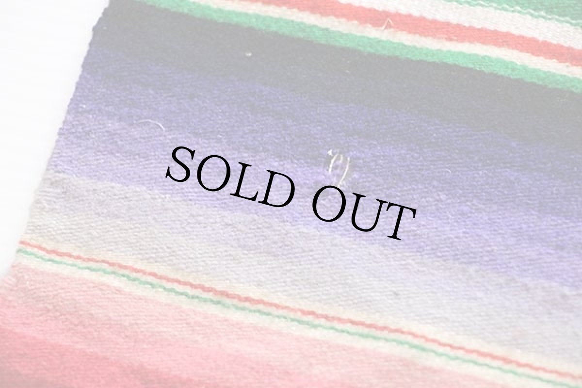 画像7: ビンテージ メキシカン ラグ サラペ 大判 (7)