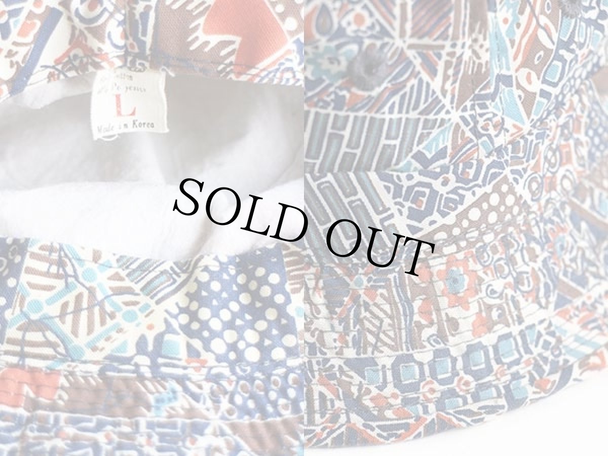 画像3: 70s UNKNOWN 総柄 バケットハット L (3)