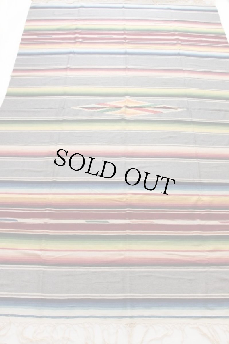 画像2: ビンテージ メキシカン ラグ サラペ 大判 (2)