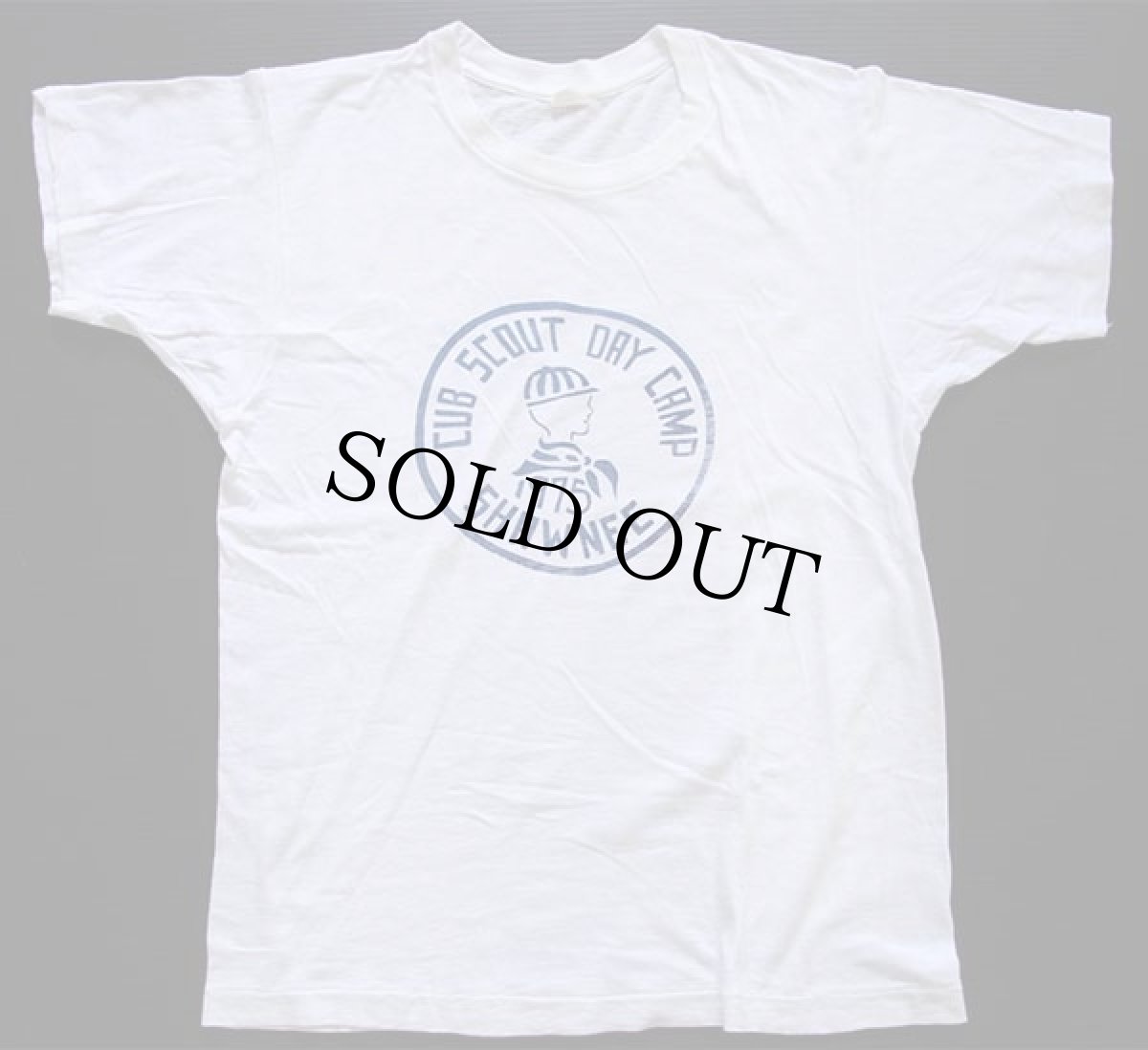 画像2: 70s USA製 BSA ボーイスカウト CUB SCOUT DAY CAMP SHAWNEE コットンTシャツ 白 L (2)