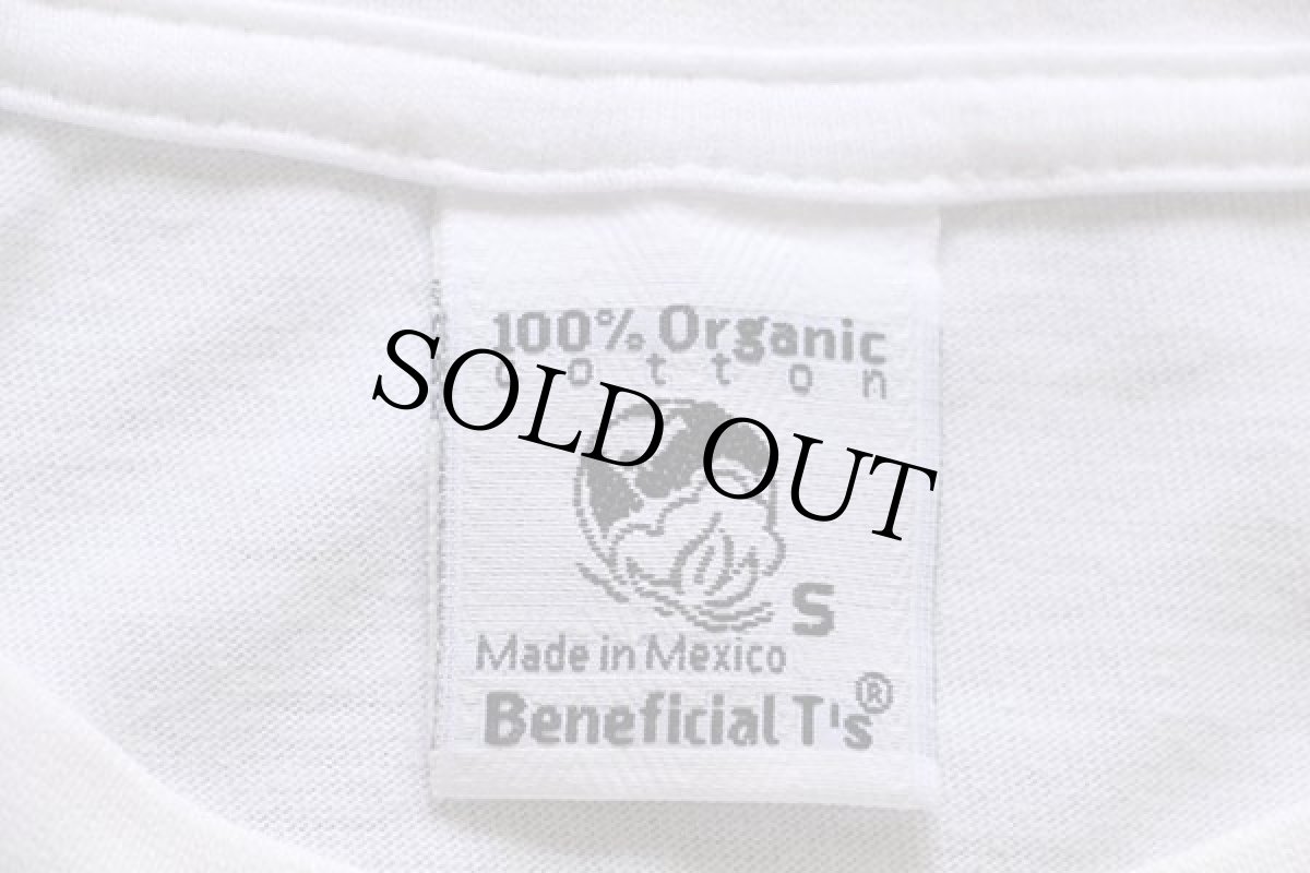 画像4: 00s patagoniaパタゴニア Beneficial T's LOTUS DESIGNS ロゴ 両面プリント オーガニックコットンTシャツ 白 S (4)