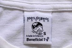 画像4: 00s patagoniaパタゴニア Beneficial T's LOTUS DESIGNS ロゴ 両面プリント オーガニックコットンTシャツ 白 S (4)