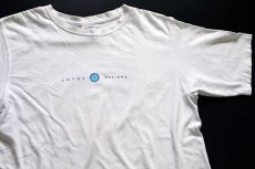 画像1: 00s patagoniaパタゴニア Beneficial T's LOTUS DESIGNS ロゴ 両面プリント オーガニックコットンTシャツ 白 S (1)