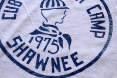 画像3: 70s USA製 BSA ボーイスカウト CUB SCOUT DAY CAMP SHAWNEE コットンTシャツ 白 L (3)