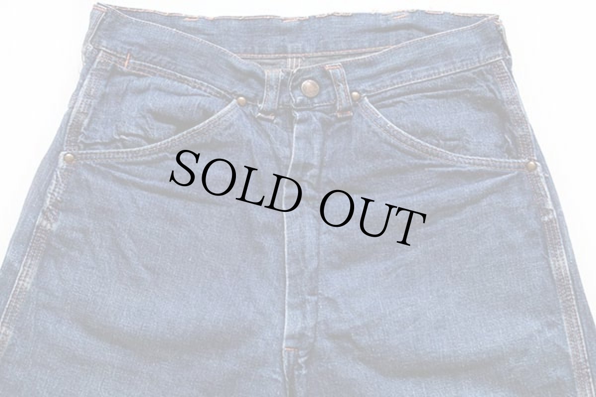 画像4: 50s Old Kentucky インディゴ デニム ペインターパンツ w28 (4)