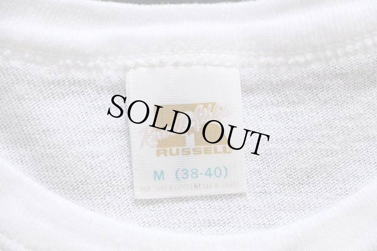 画像3: 70s USA製 RUSSELLラッセル OWOSSO 209 コットンTシャツ 白 M (3)
