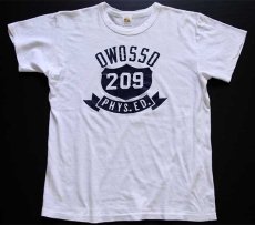 画像2: 70s USA製 RUSSELLラッセル OWOSSO 209 コットンTシャツ 白 M (2)