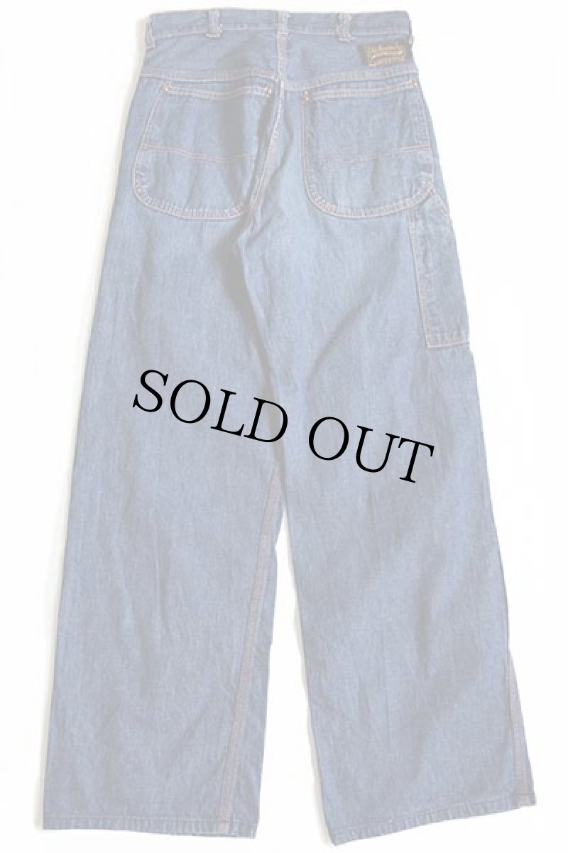 画像3: 50s Old Kentucky インディゴ デニム ペインターパンツ w28 (3)