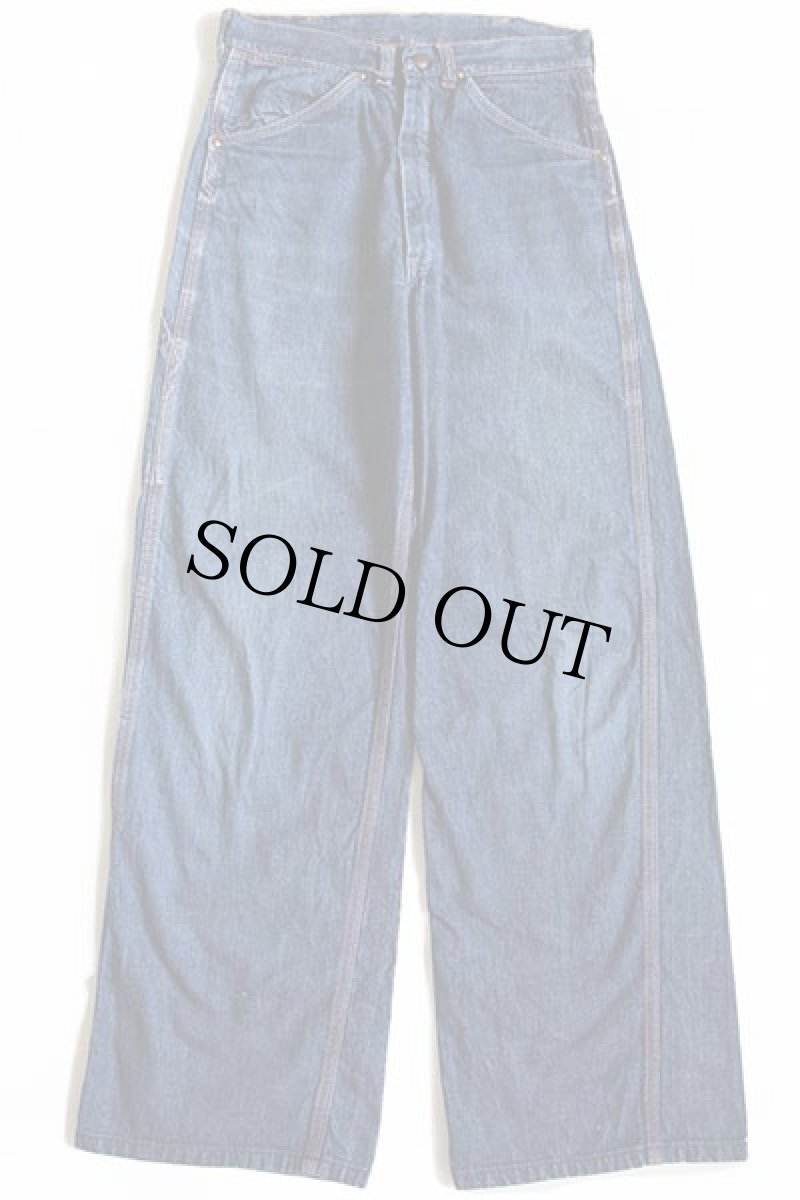 画像2: 50s Old Kentucky インディゴ デニム ペインターパンツ w28 (2)