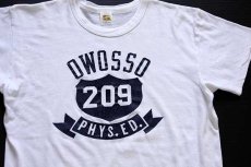 画像1: 70s USA製 RUSSELLラッセル OWOSSO 209 コットンTシャツ 白 M (1)