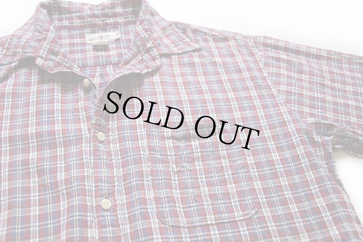 画像3: 90s J.CREW タータンチェック 半袖 オックスフォード コットンシャツ M★インド綿 (3)