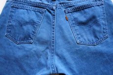 画像3: 90s USA製 Levi'sリーバイス 550 カットオフ カラーデニム ショートパンツ 青 w32★ショーツ (3)