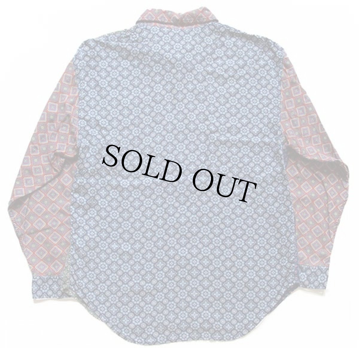 画像2: 90s Lizwear 総柄 クレイジーパターン レーヨンシャツ M (2)