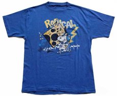 画像2: 80s スヌーピー RADICAL Tシャツ 青 (2)